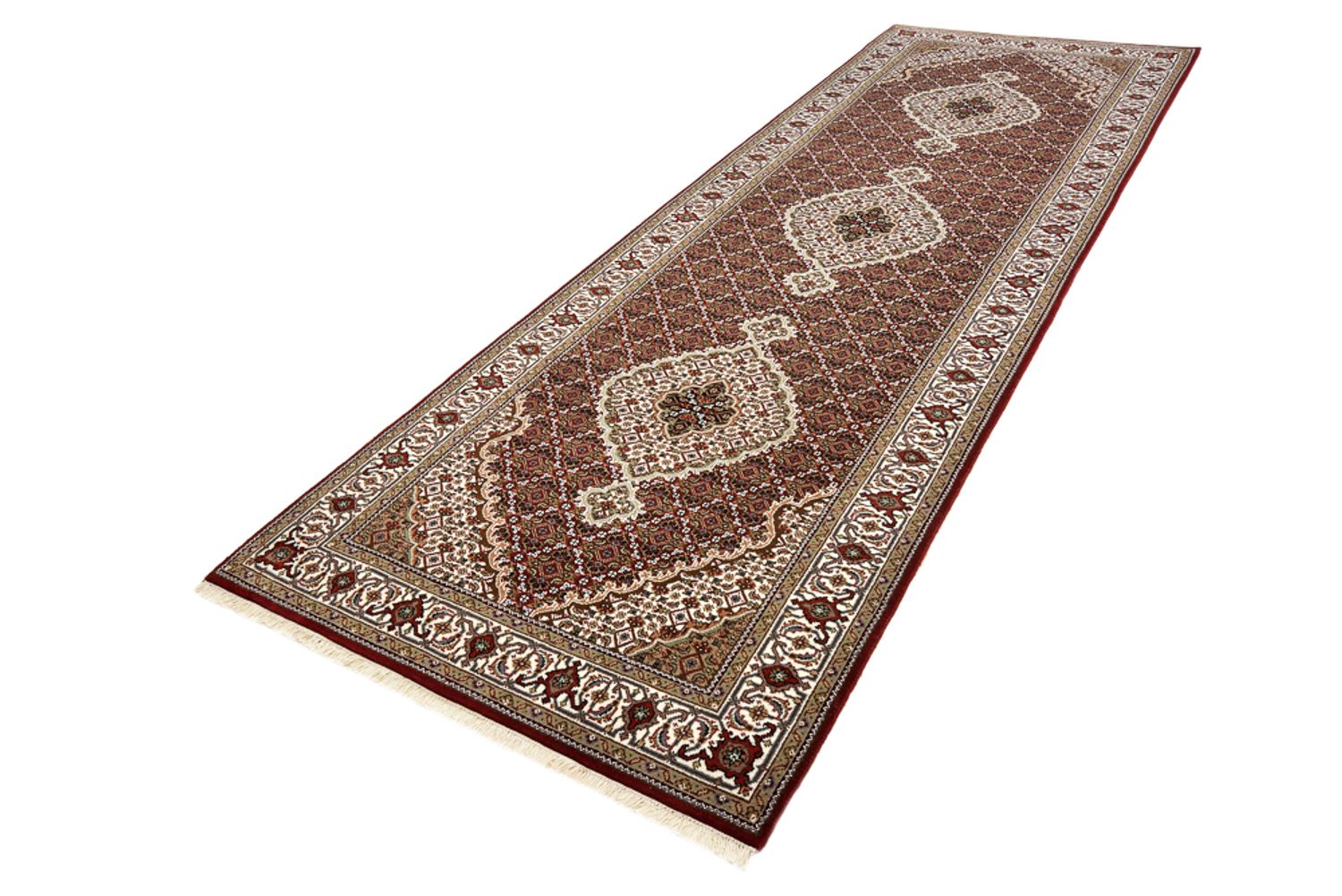 Läufer Orient - Täbriz - 362 x 122 cm - hellbeige