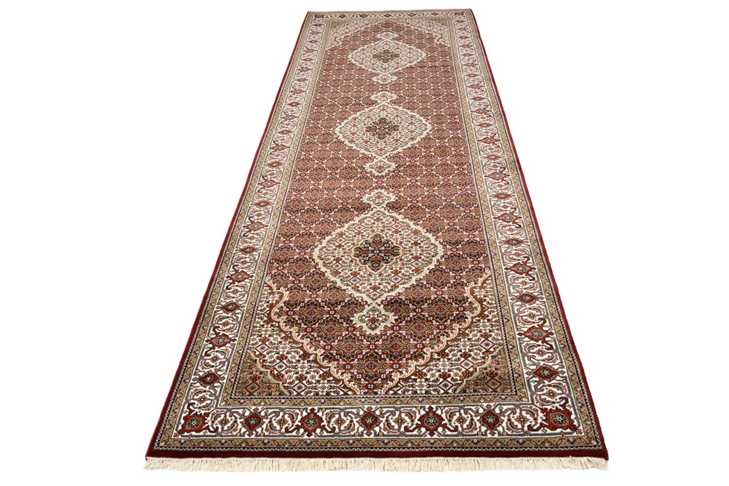 Läufer Orient - Täbriz - 362 x 122 cm - hellbeige