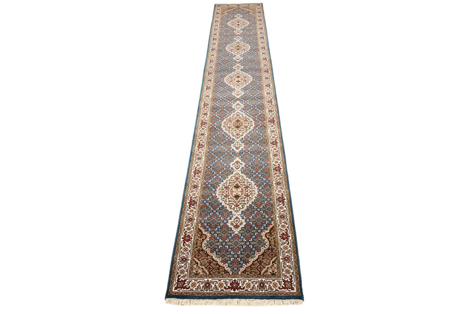 Läufer Orient - Täbriz - 454 x 79 cm - dunkelblau