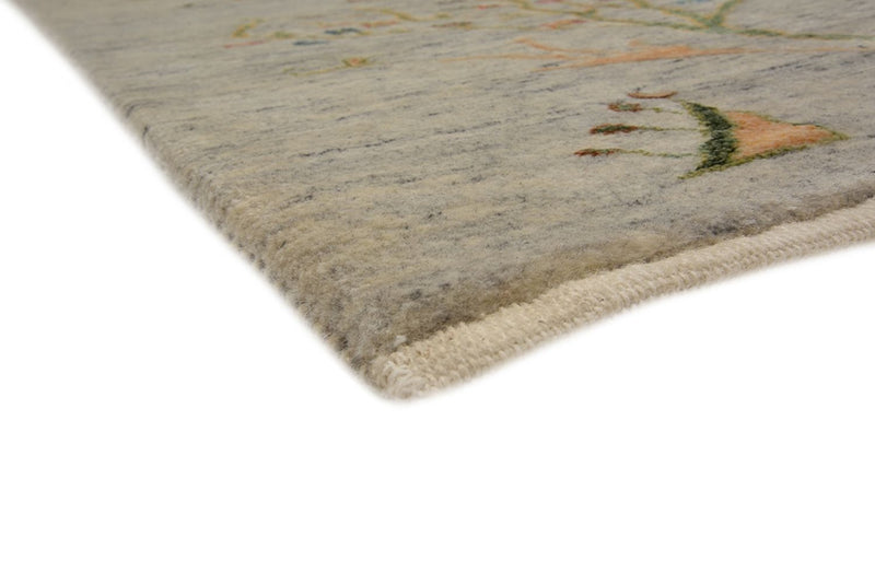 Gabbeh Teppich - Loribaft Indus - 295 x 206 cm - hellgrau