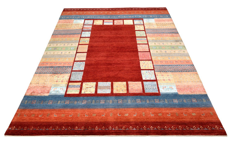 Gabbeh Teppich - Loribaft Indus - 299 x 207 cm - rot