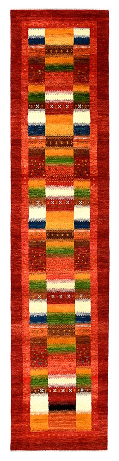 Läufer Gabbeh - Loribaft Indus - 386 x 83 cm - rot