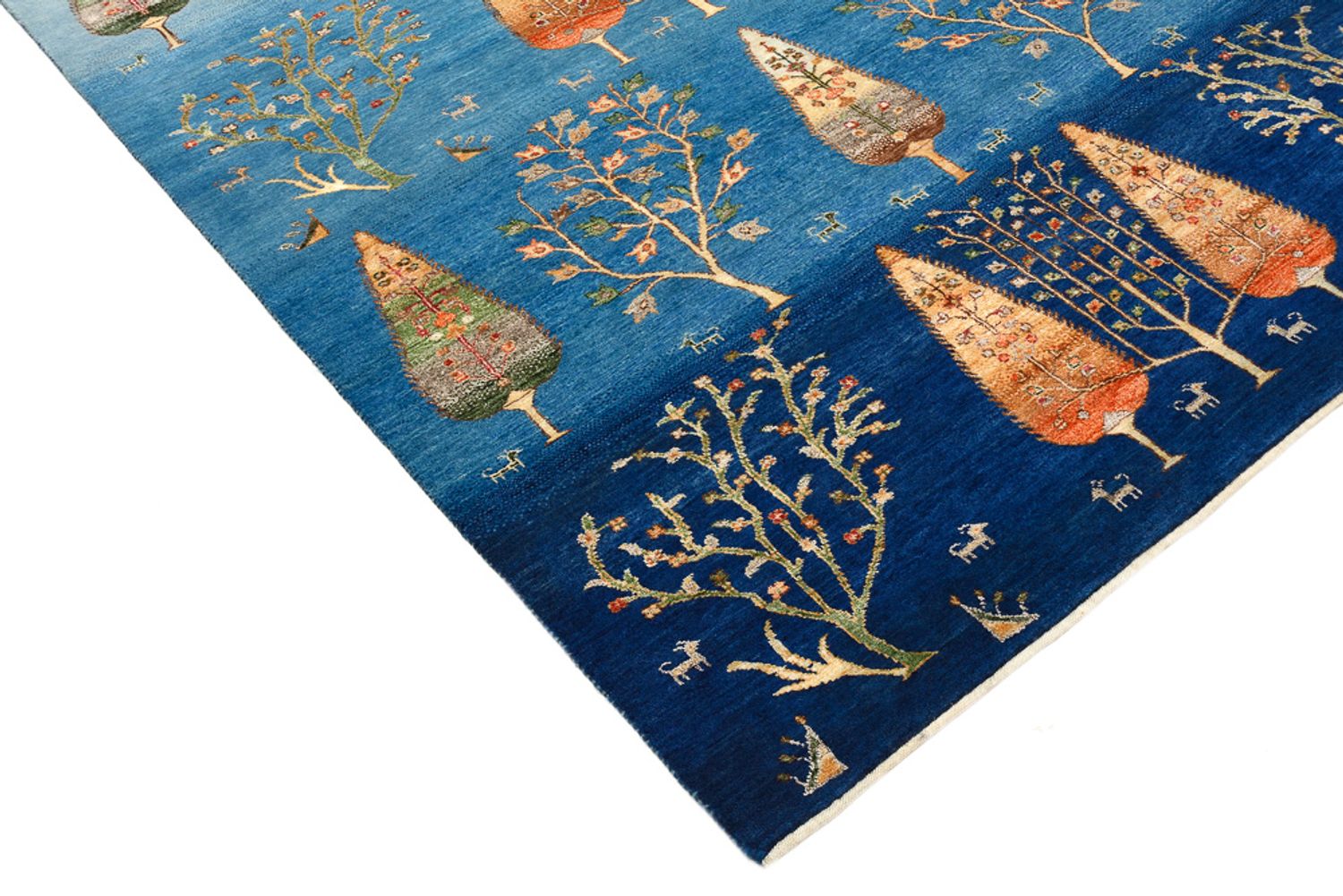 Gabbeh Teppich - Loribaft Indus - 203 x 155 cm - seeblau
