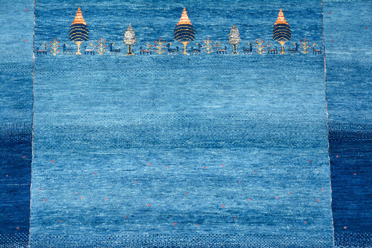 Gabbeh Teppich - Loribaft Indus - 294 x 205 cm - seeblau