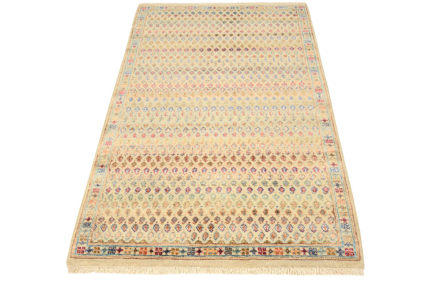 Designer Teppich - 153 x 96 cm - hellbeige