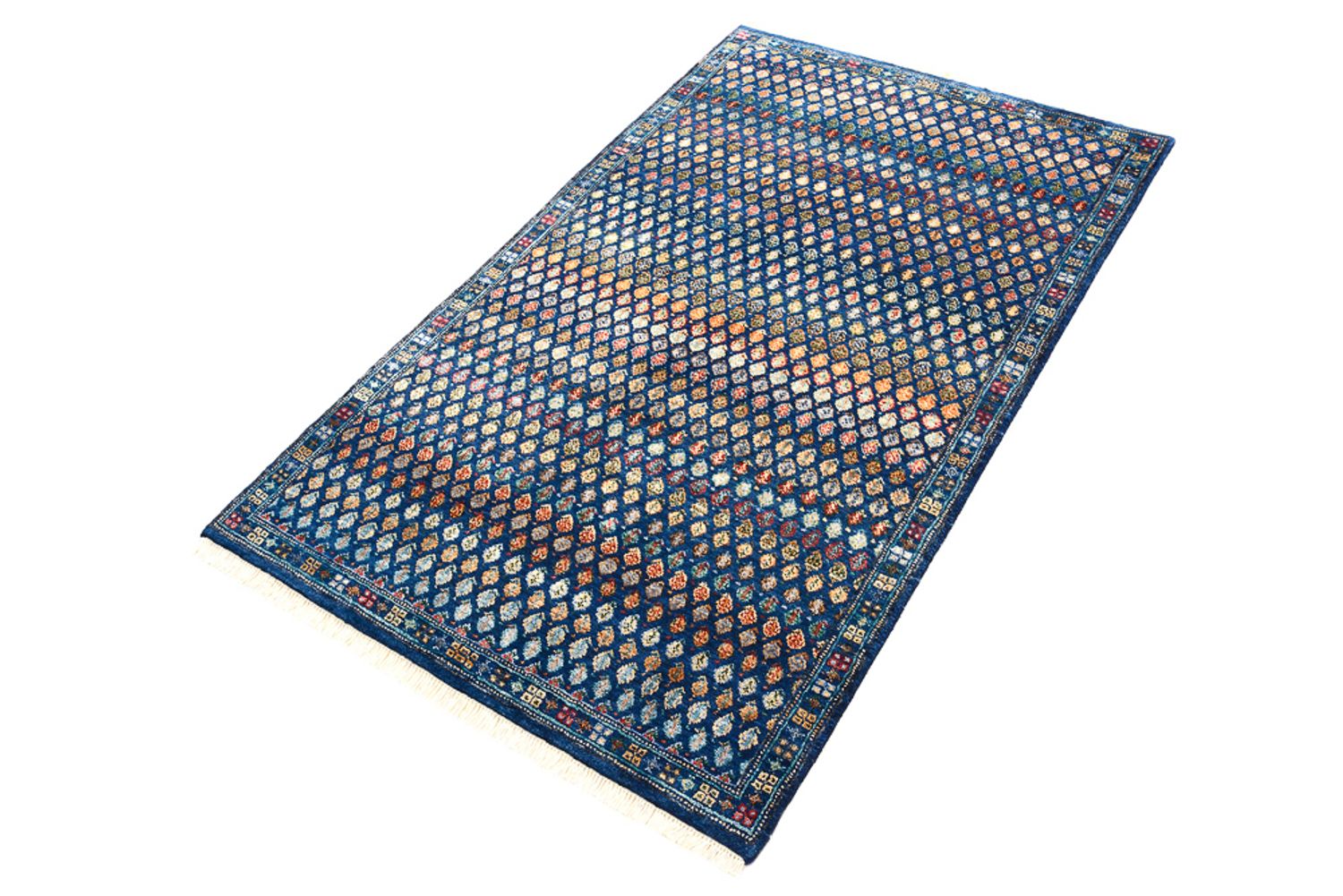 Designer Teppich - 154 x 93 cm - dunkelblau