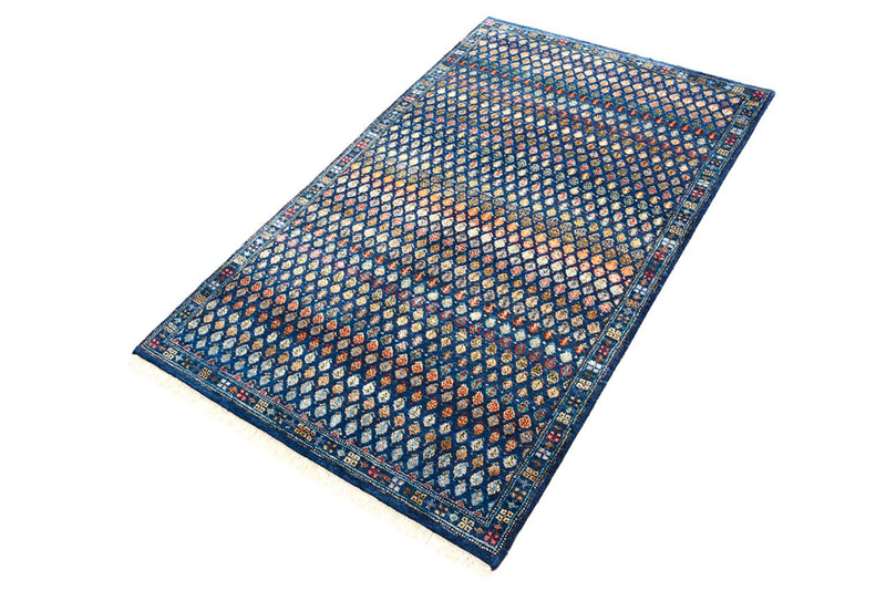Designer Teppich - 154 x 93 cm - dunkelblau