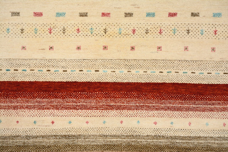 Gabbeh Teppich - Loribaft Indus - 206 x 156 cm - hellbeige