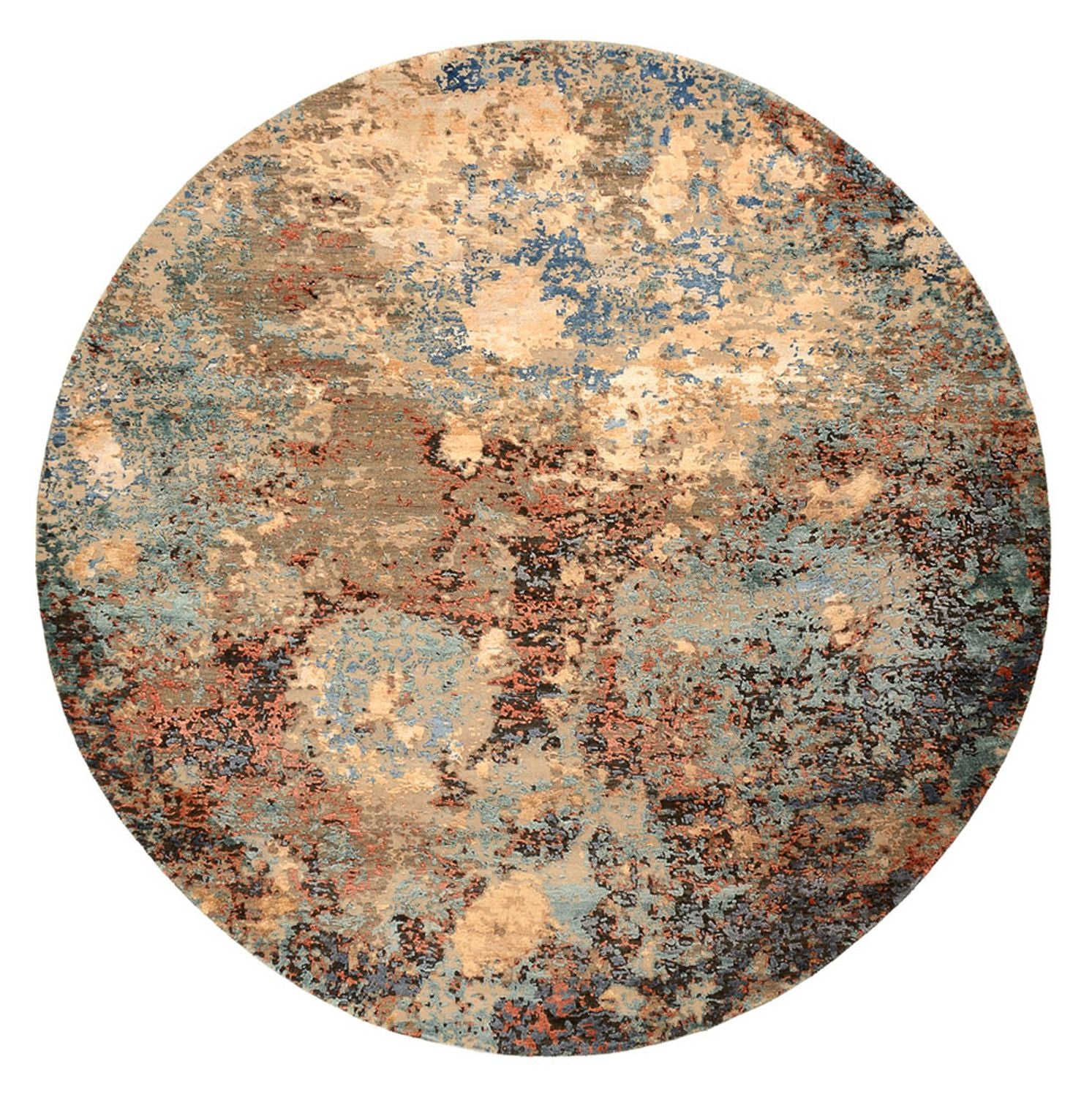 Designer Teppich - 241 x 239 cm - mehrfarbig