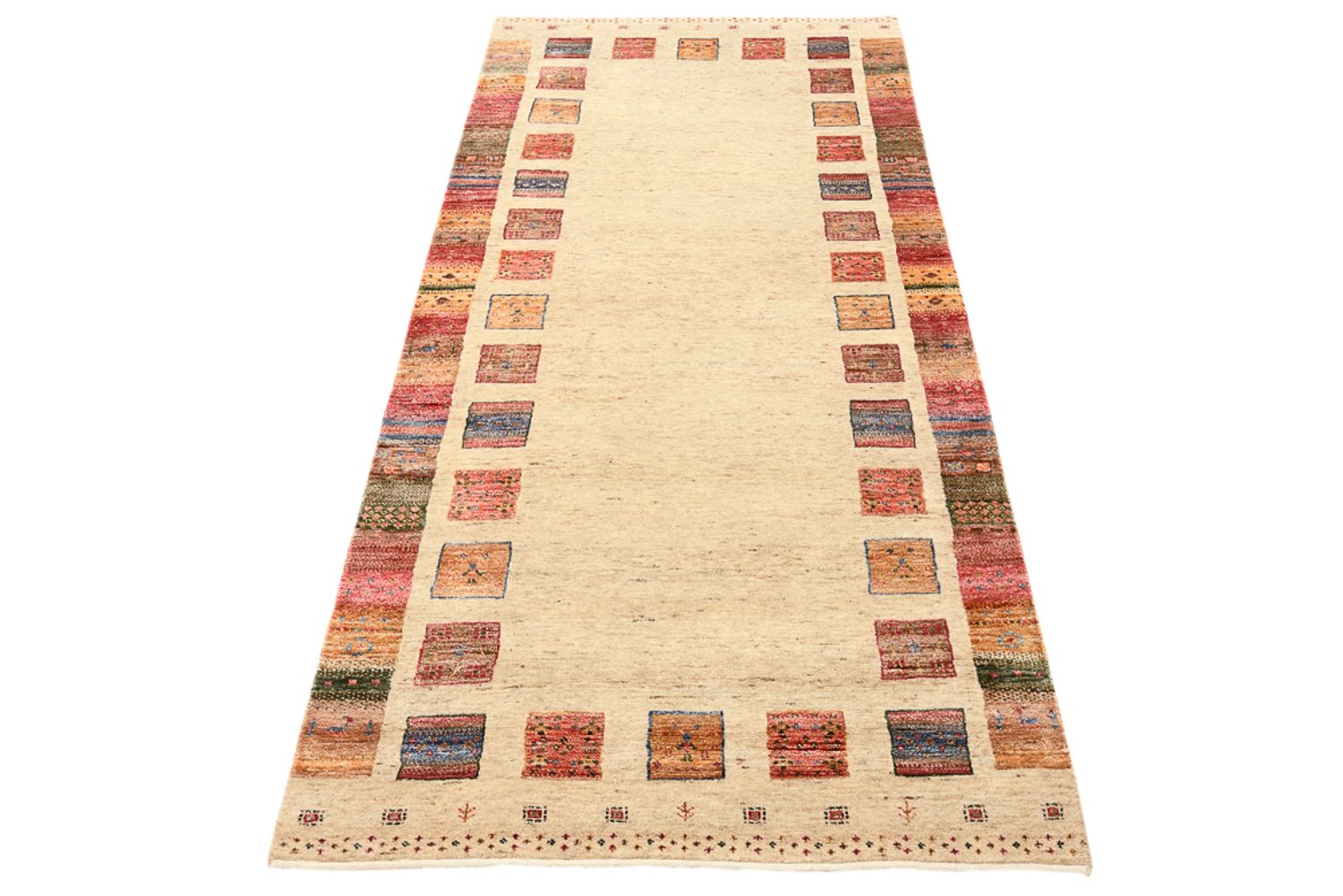 Läufer Gabbeh - Loribaft Indus - 202 x 94 cm - mehrfarbig
