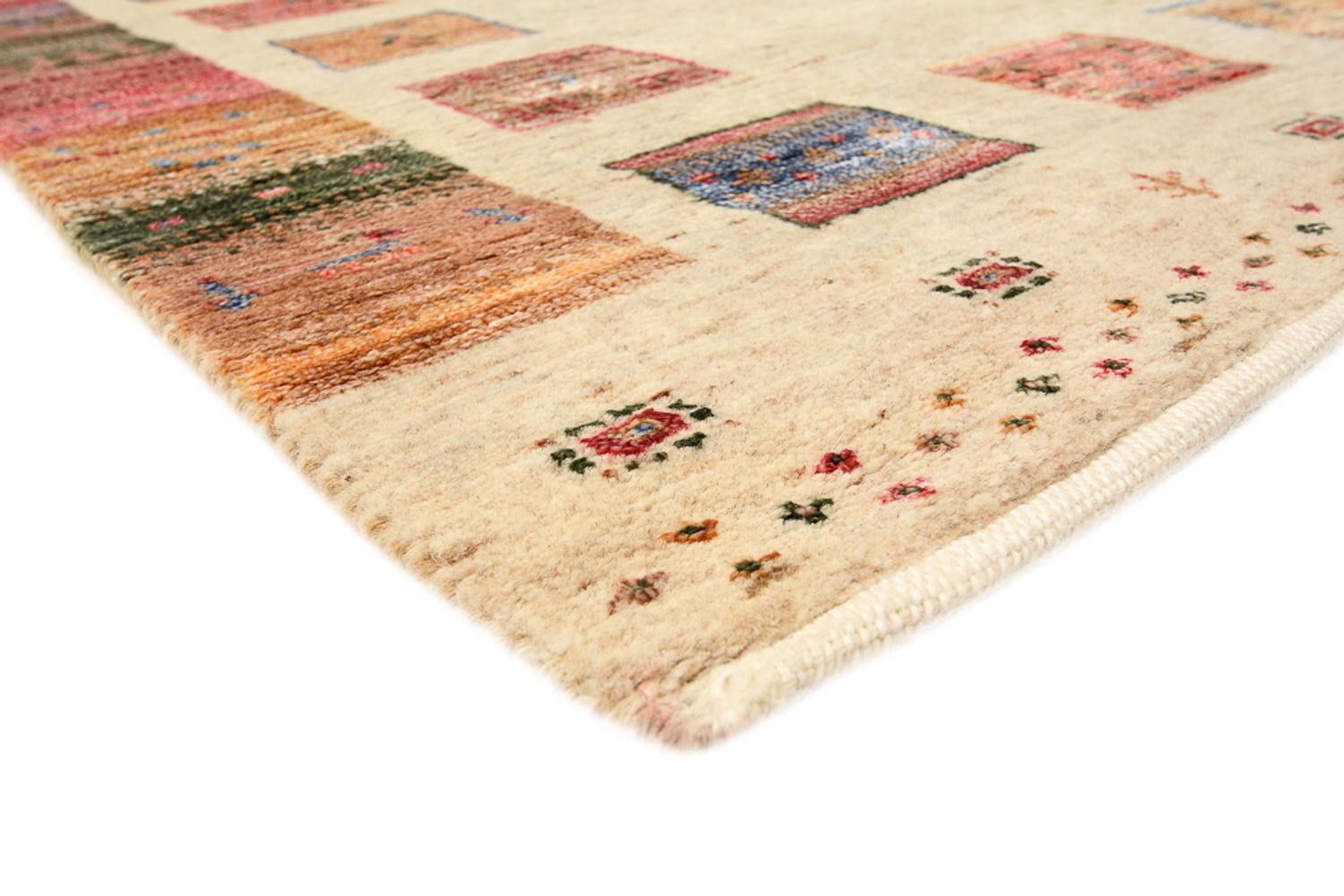 Läufer Gabbeh - Loribaft Indus - 202 x 94 cm - mehrfarbig