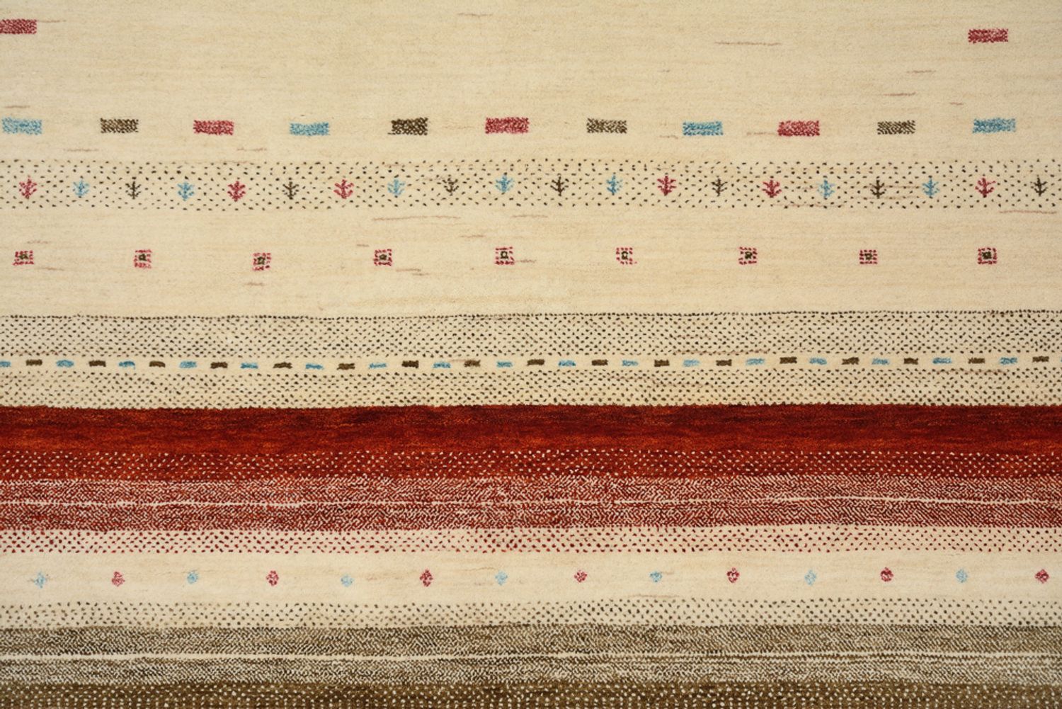 Gabbeh Teppich - Loribaft Indus - 229 x 174 cm - hellbeige