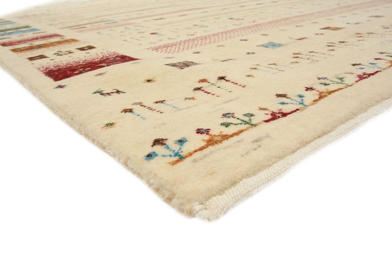 Gabbeh Teppich - Loribaft Indus - 201 x 155 cm - hellbeige