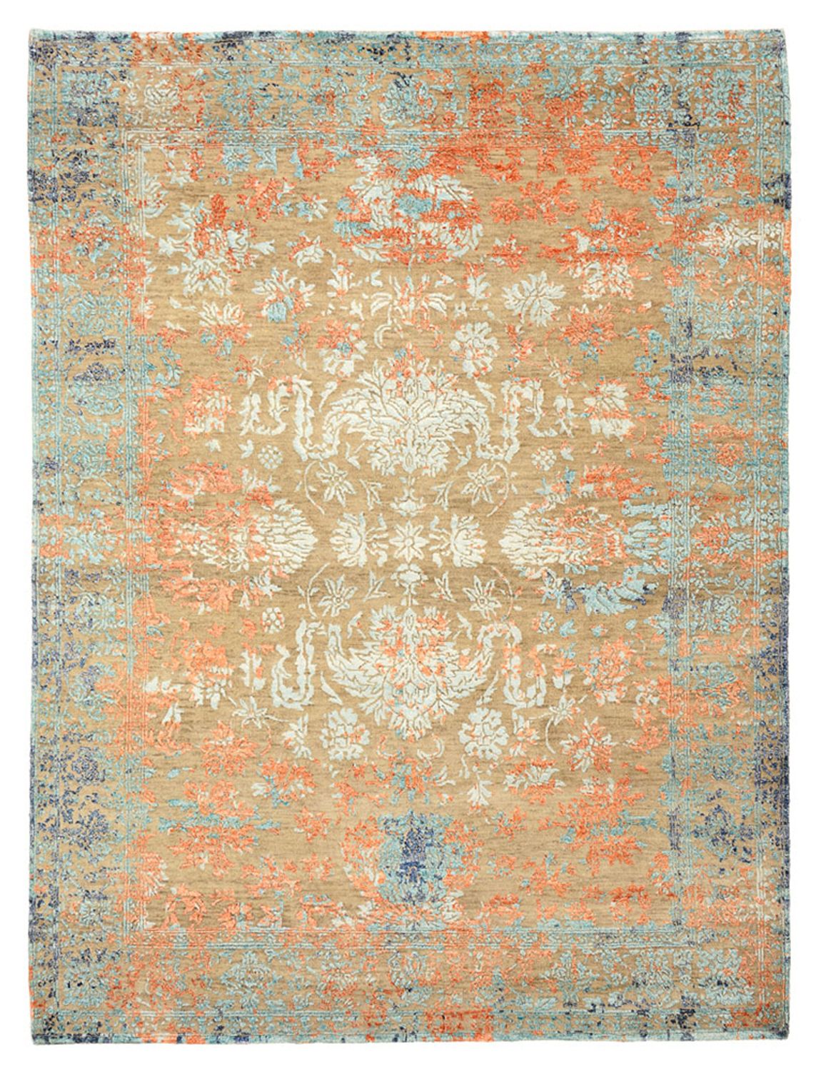 Designer Teppich - 195 x 149 cm - mehrfarbig