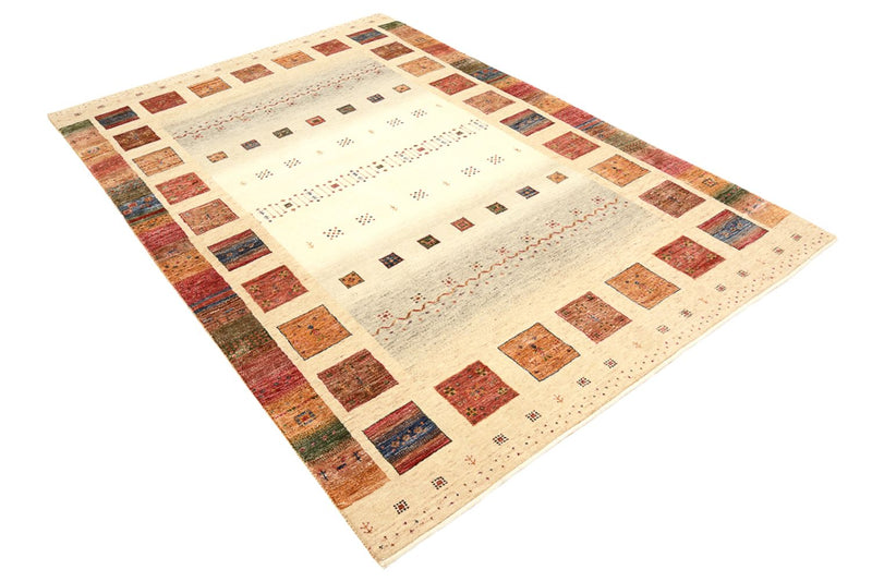 Gabbeh Teppich - Loribaft Indus - 242 x 168 cm - mehrfarbig