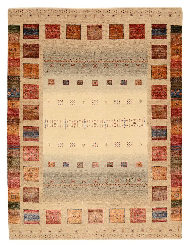 Gabbeh Teppich - Loribaft Indus - 204 x 156 cm - mehrfarbig