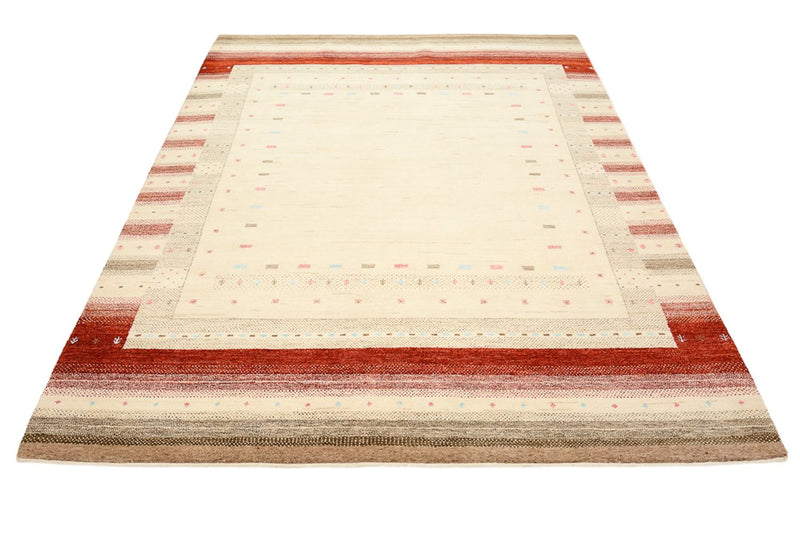 Gabbeh Teppich - Loribaft Indus - 240 x 175 cm - hellbeige