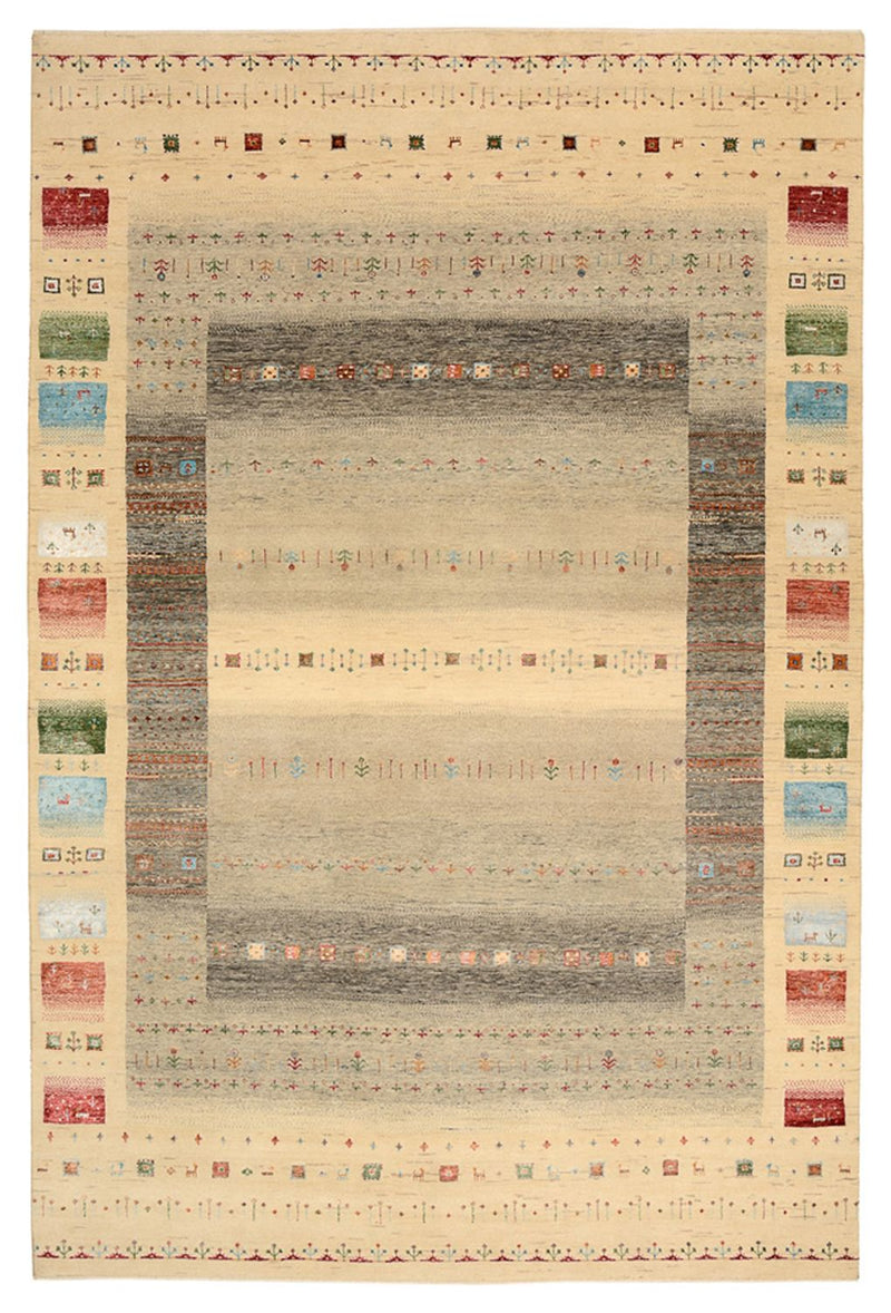 Gabbeh Teppich - Loribaft Indus - 304 x 201 cm - mehrfarbig