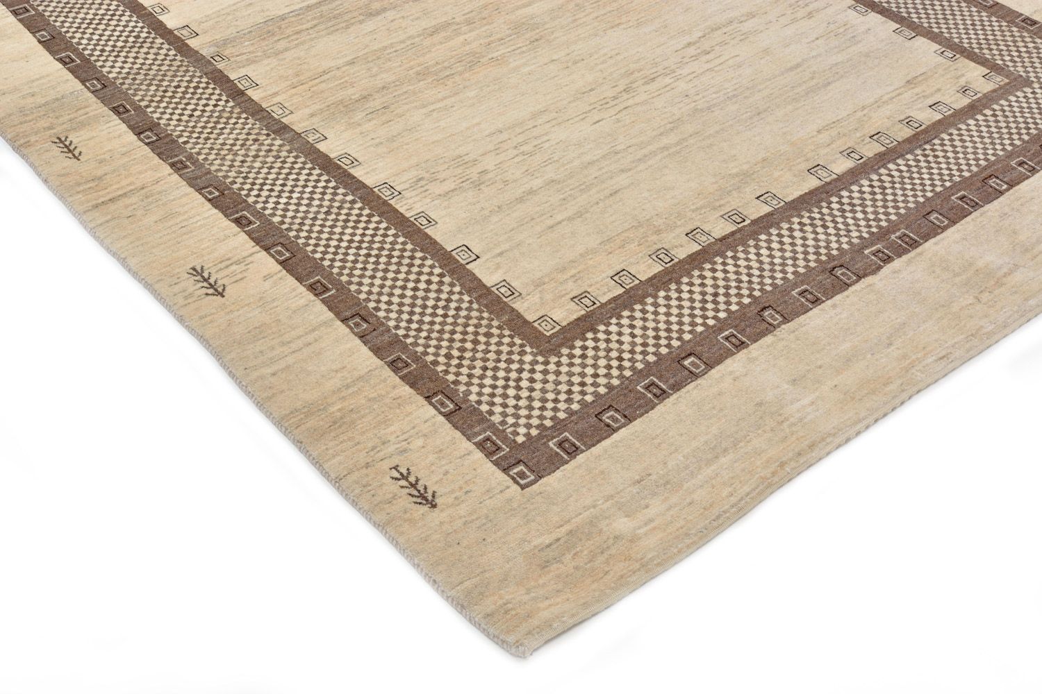 Gabbeh Teppich - Loribaft Perser 242 x 176 cm - beige