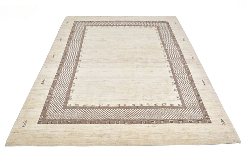 Gabbeh Teppich - Loribaft Perser 242 x 176 cm - beige