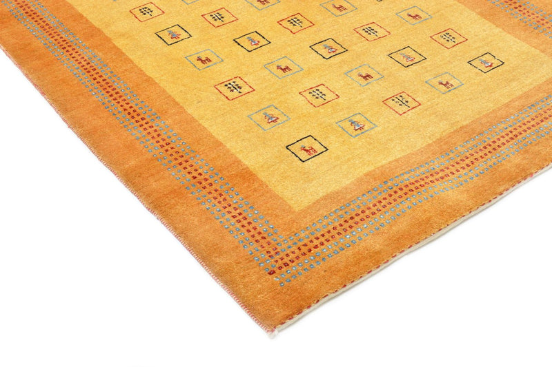Gabbeh Teppich - Loribaft Perser 170 x 114 cm - gelb