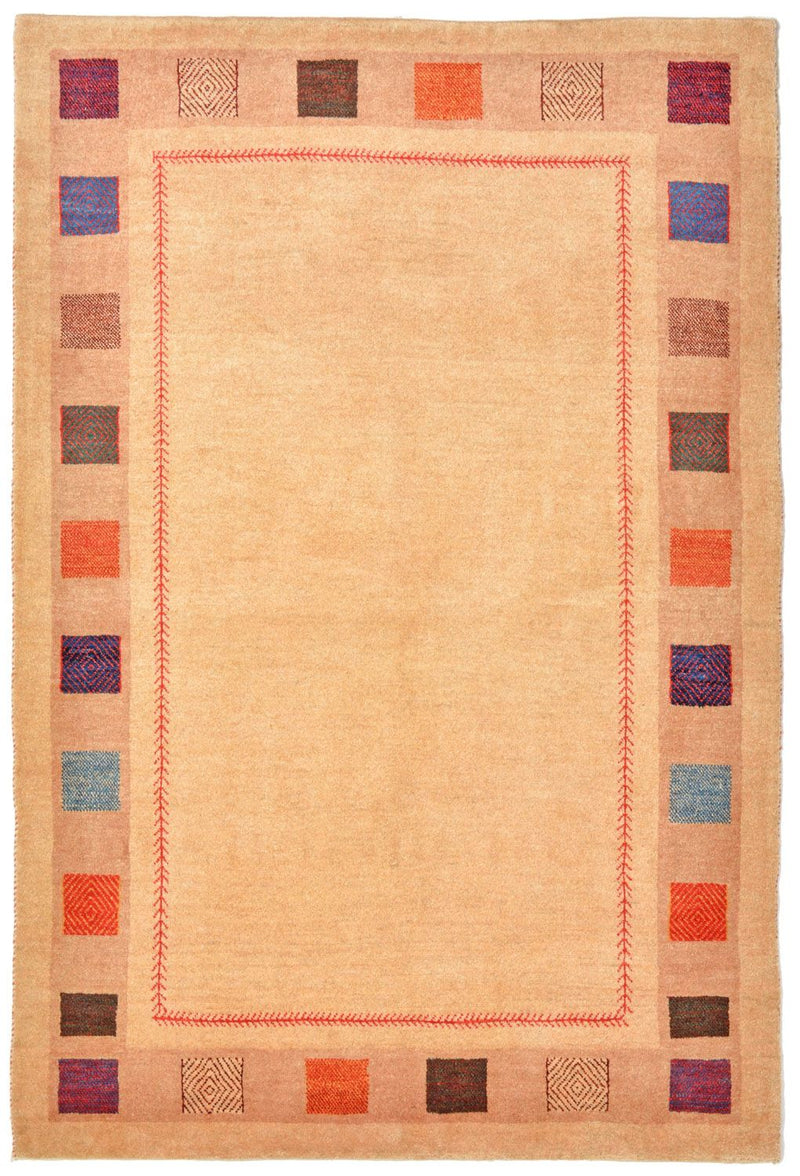 Gabbeh Teppich - Loribaft Perser 158 x 104 cm - gelb