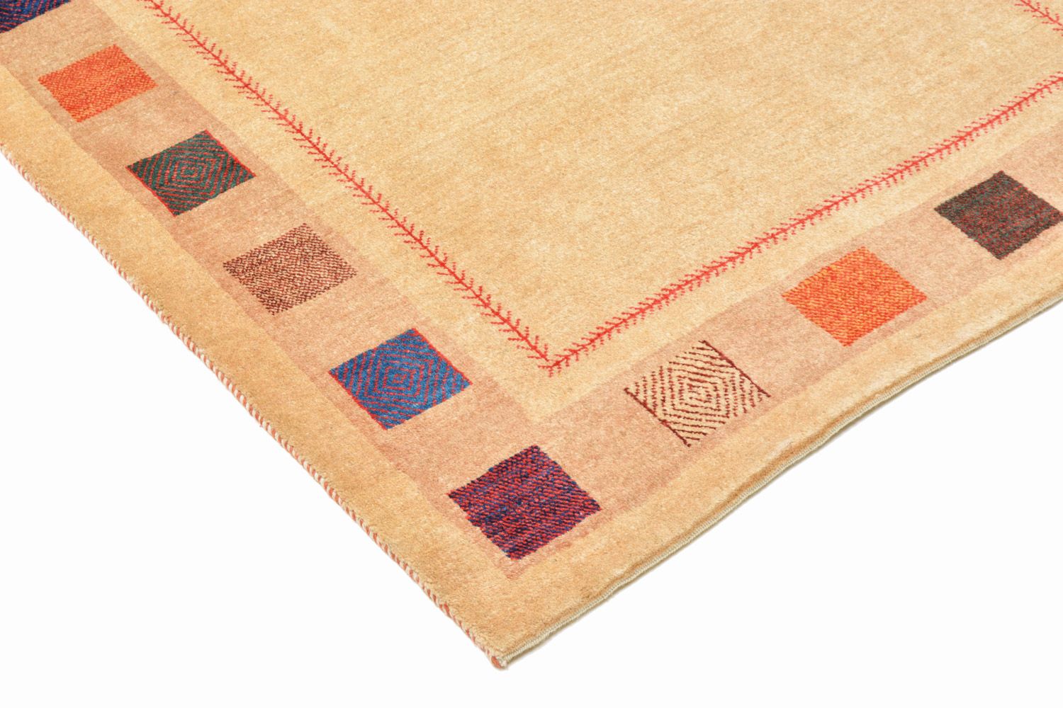 Gabbeh Teppich - Loribaft Perser 158 x 104 cm - gelb