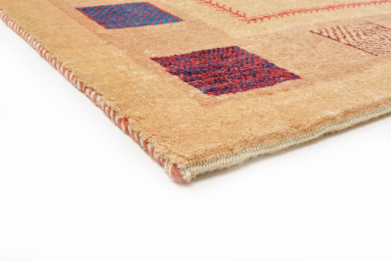 Gabbeh Teppich - Loribaft Perser 158 x 104 cm - gelb