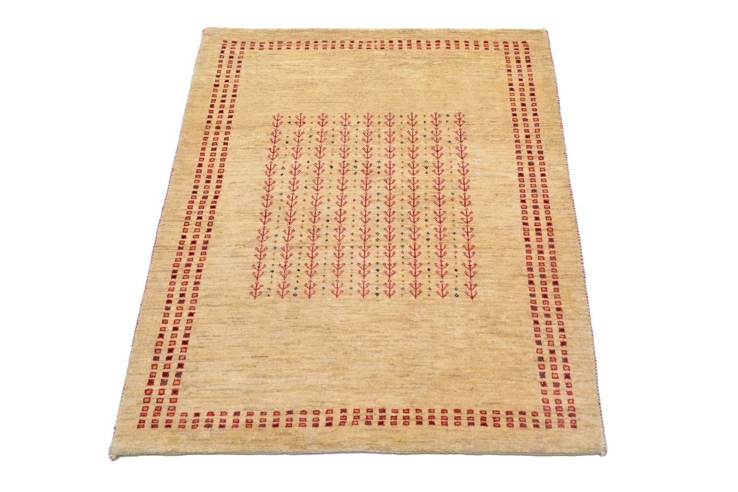 Gabbeh Teppich - Loribaft Perser 119 x 81 cm - natur