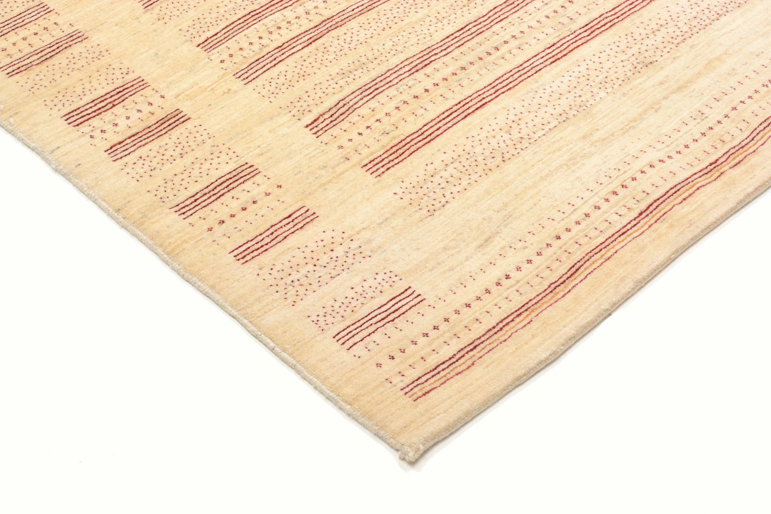 Gabbeh Teppich - Loribaft Perser 202 x 153 cm - natur