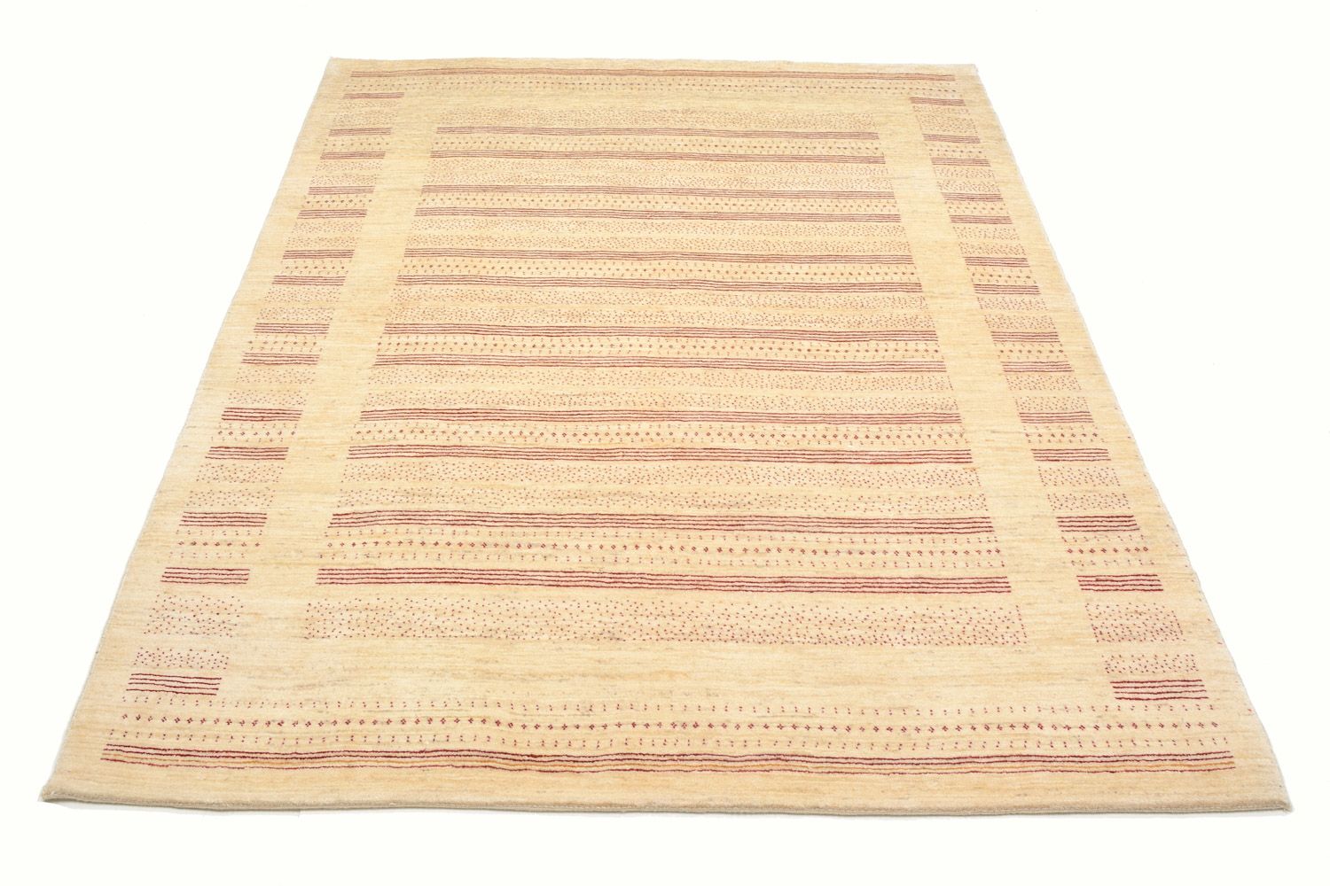 Gabbeh Teppich - Loribaft Perser 202 x 153 cm - natur