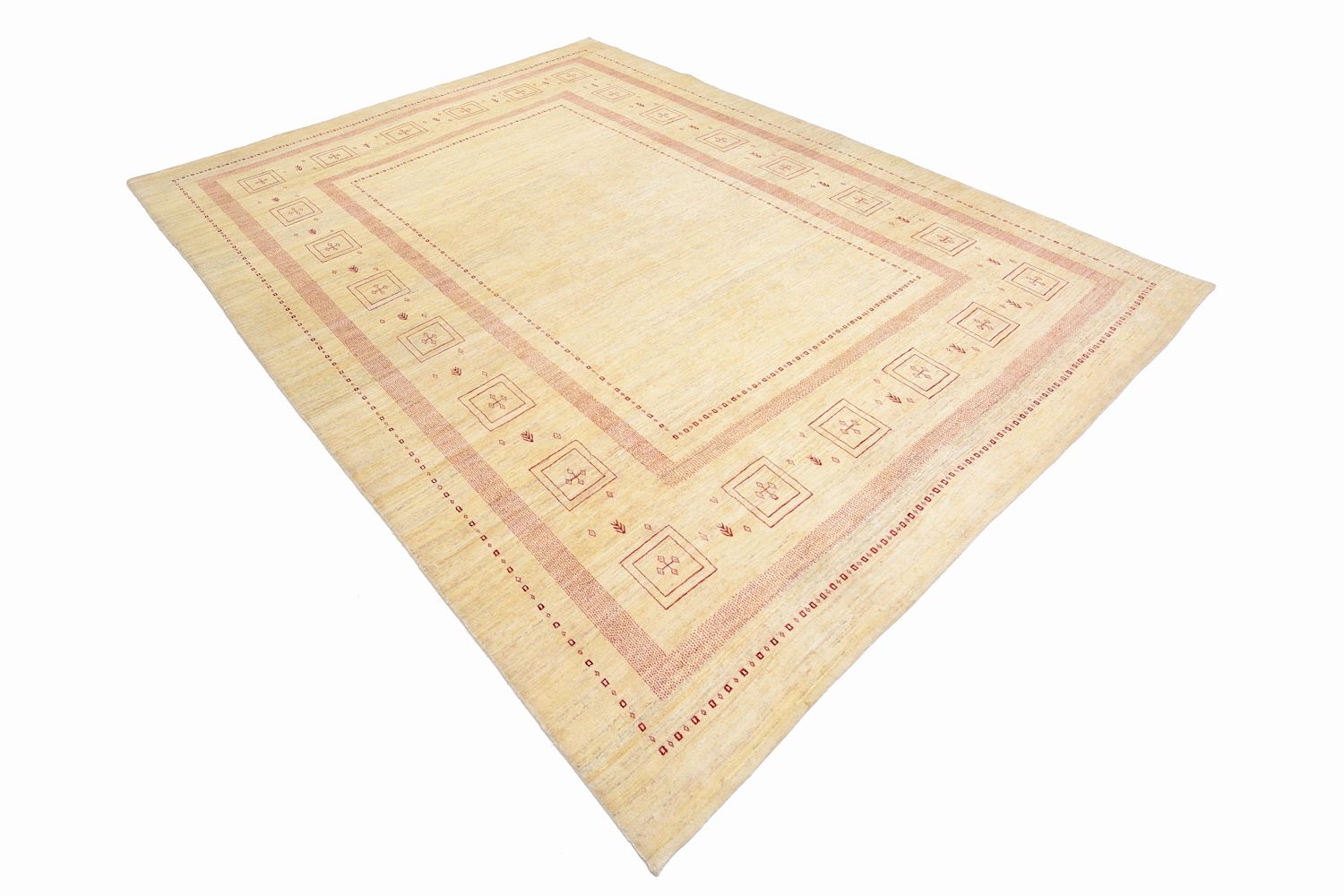 Gabbeh Teppich - Loribaft Perser 417 x 309 cm - beige