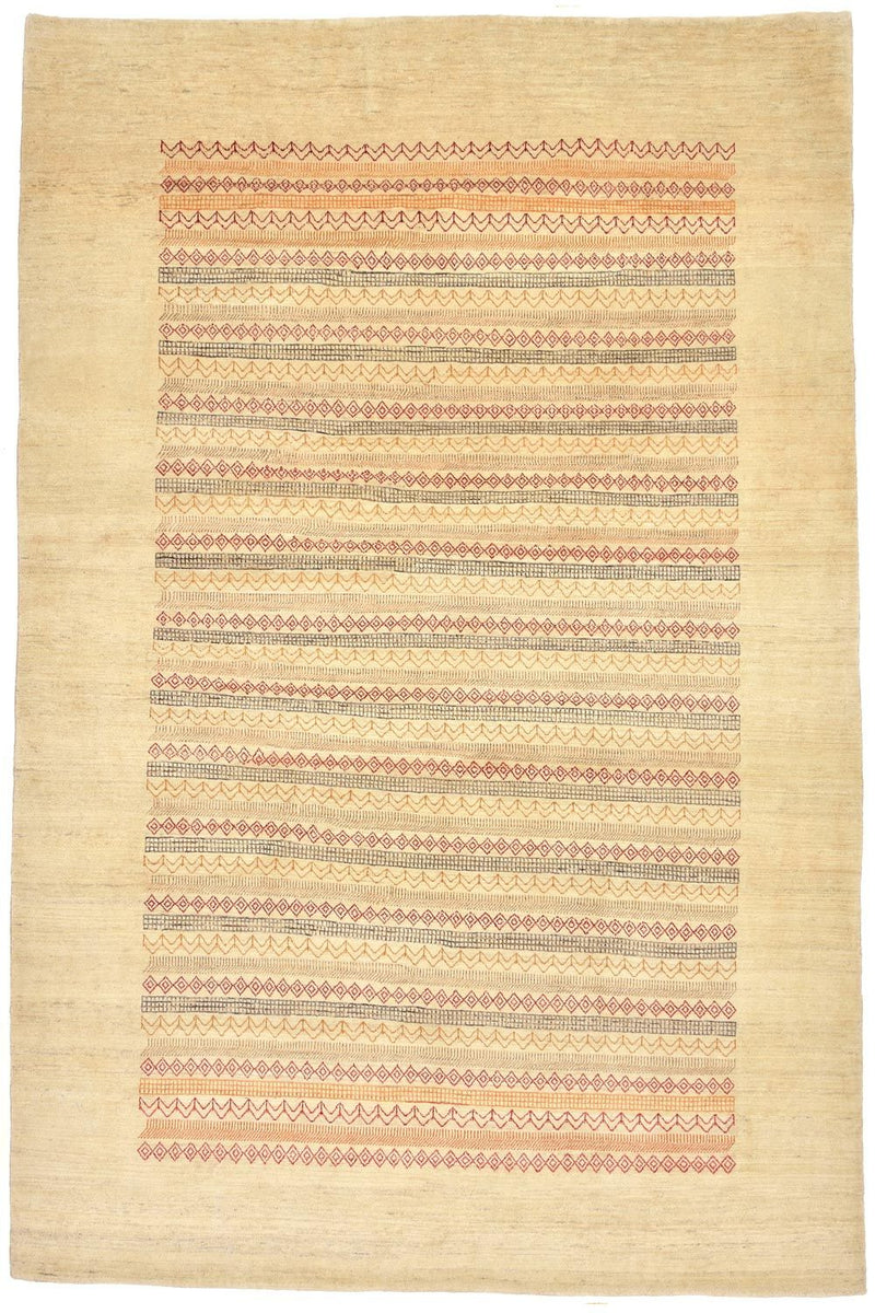 Gabbeh Teppich - Loribaft Perser 302 x 201 cm - natur