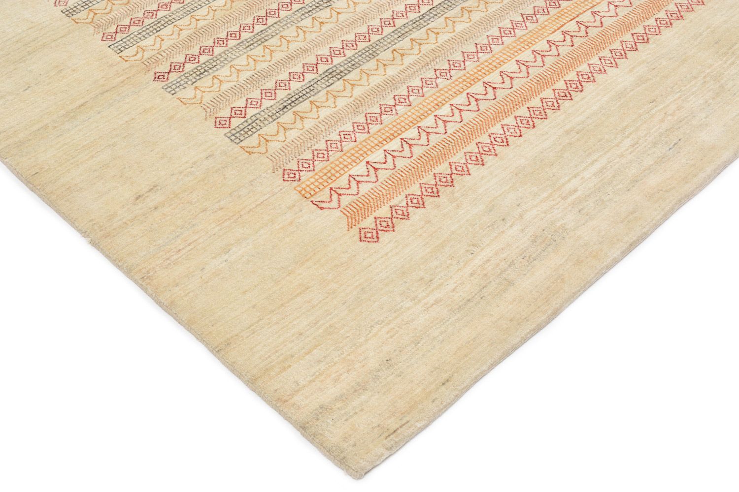 Gabbeh Teppich - Loribaft Perser 302 x 201 cm - natur