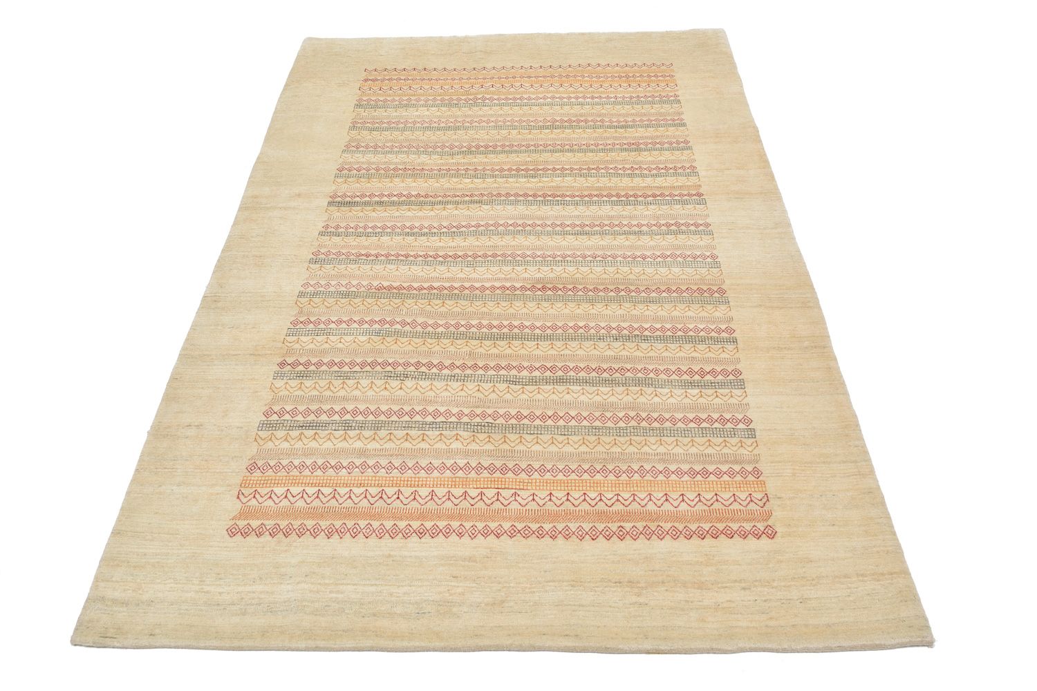 Gabbeh Teppich - Loribaft Perser 302 x 201 cm - natur