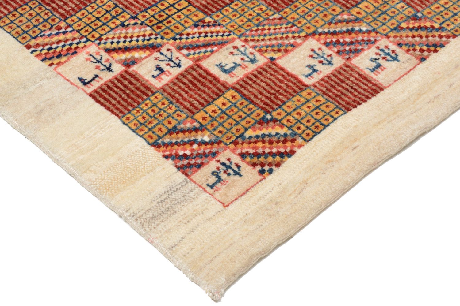 Gabbeh Teppich - Loribaft Perser 142 x 101 cm - rot