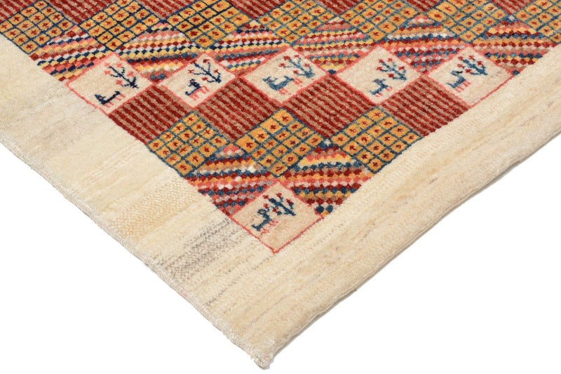 Gabbeh Teppich - Loribaft Perser 142 x 101 cm - rot
