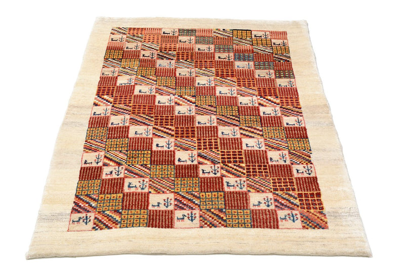 Gabbeh Teppich - Loribaft Perser 142 x 101 cm - rot