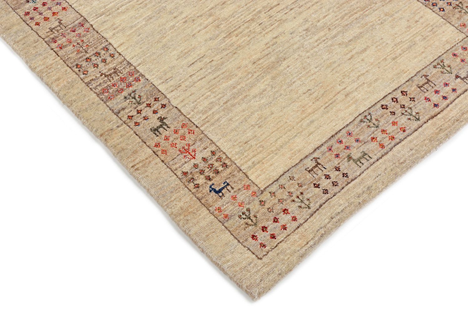 Gabbeh Teppich - Loribaft Perser 176 x 84 cm - sand
