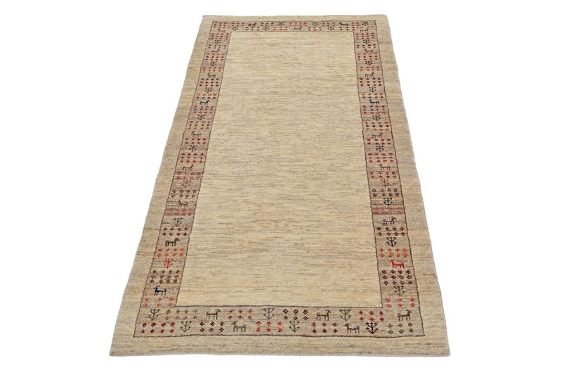 Gabbeh Teppich - Loribaft Perser 176 x 84 cm - sand
