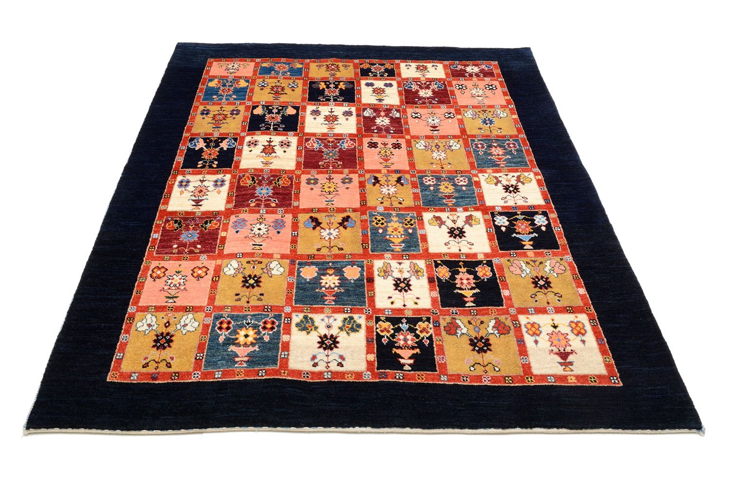 Gabbeh Teppich - Kaschkuli Perser 195 x 153 cm - bunt