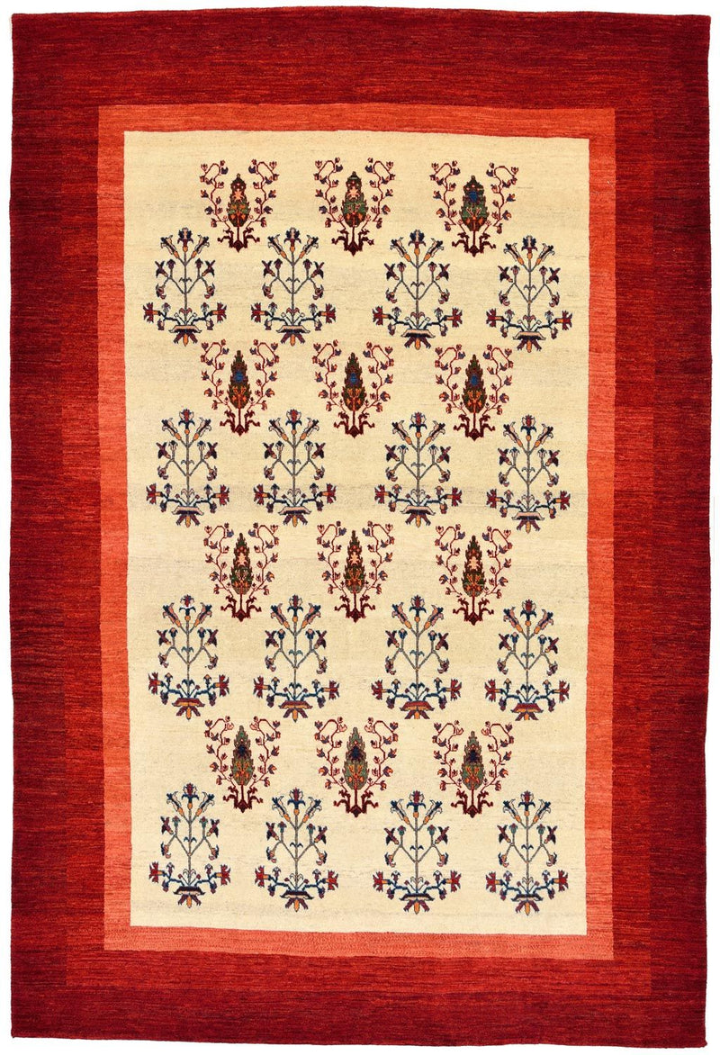 Gabbeh Teppich - Kaschkuli Perser 298 x 200 cm - rot