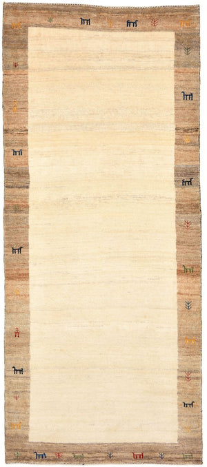 Gabbeh Teppich - Loribaft Perser 205 x 87 cm - sand