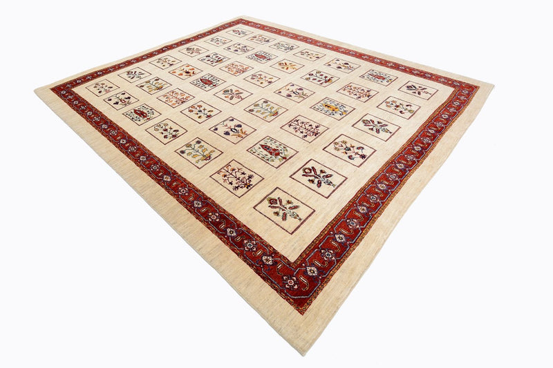 Gabbeh Teppich - Loribaft Perser 326 x 261 cm - rot