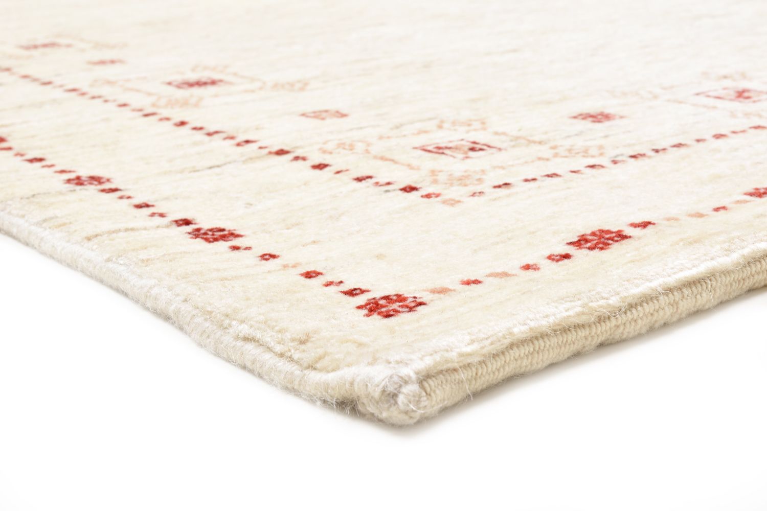 Gabbeh Teppich - Loribaft Perser 202 x 82 cm - natur
