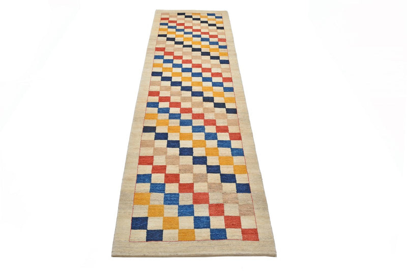 Gabbeh Teppich - Loribaft Perser 381 x 93 cm - mehrfarbig