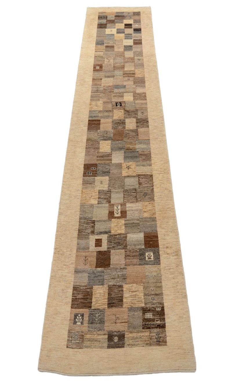 Gabbeh Teppich - Loribaft Perser 512 x 101 cm - hellbraun