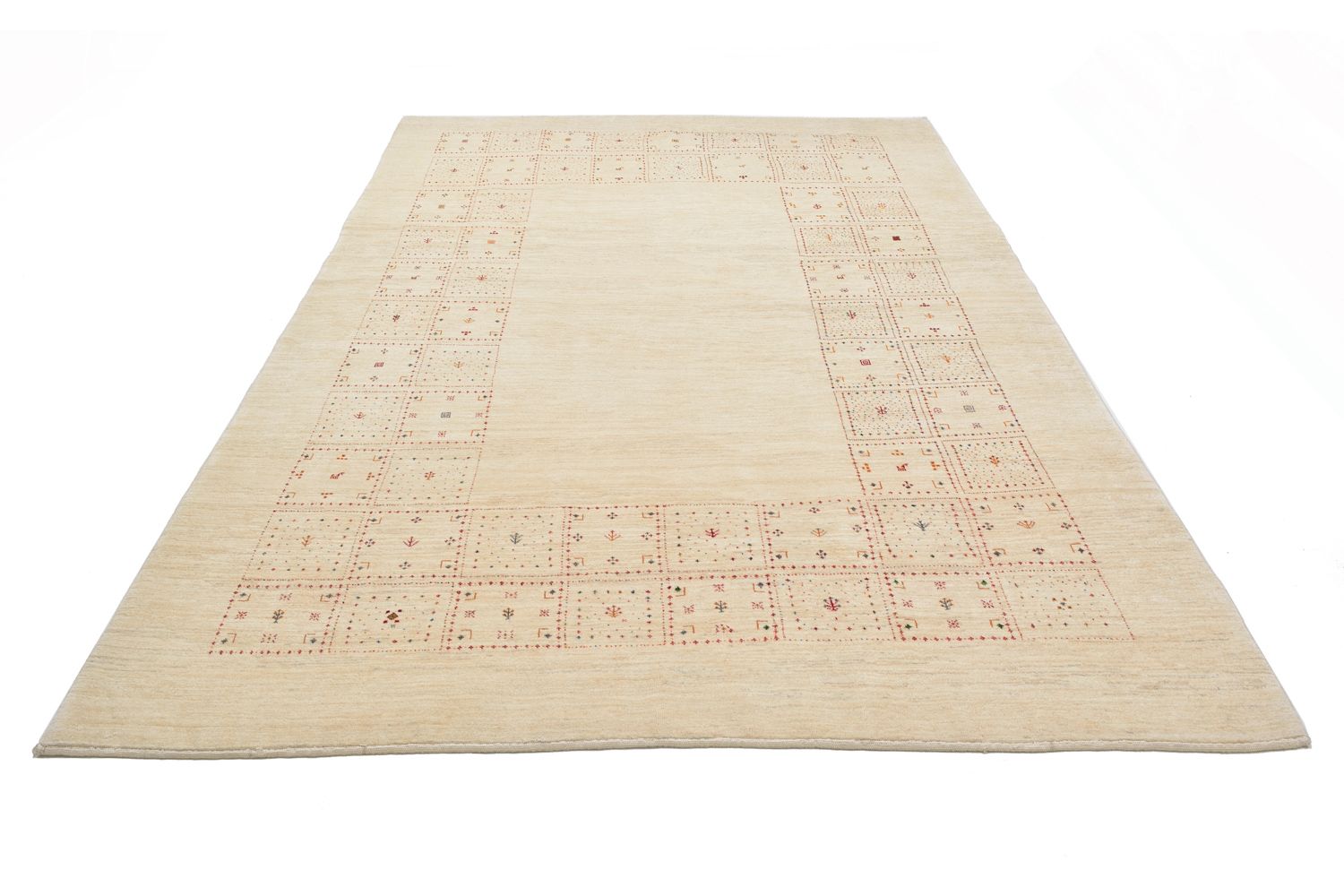 Gabbeh Teppich - Loribaft Perser 299 x 202 cm - natur