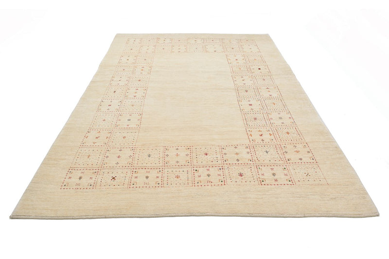 Gabbeh Teppich - Loribaft Perser 299 x 202 cm - natur