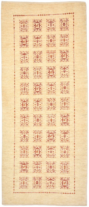 Gabbeh Teppich - Loribaft Perser 199 x 83 cm - natur